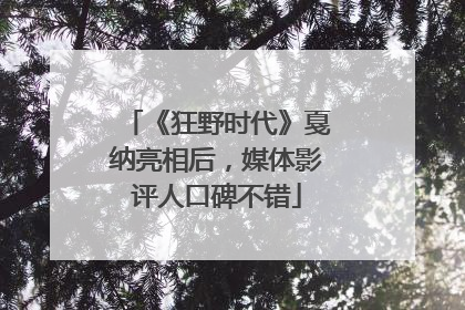 《狂野时代》戛纳亮相后，媒体影评人口碑不错