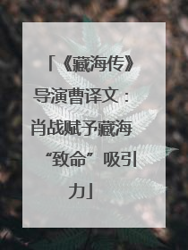 《藏海传》导演曹译文：肖战赋予藏海“致命”吸引力