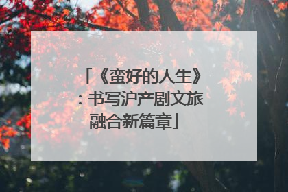 《蛮好的人生》：书写沪产剧文旅融合新篇章