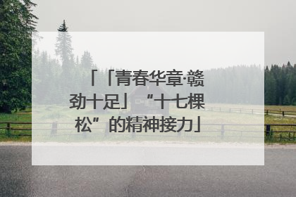 「青春华章·赣劲十足」“十七棵松”的精神接力