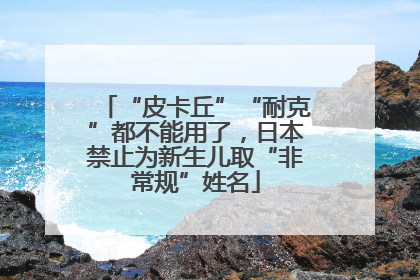“皮卡丘”“耐克”都不能用了，日本禁止为新生儿取“非常规”姓名