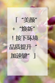 “美颜”+“焕新”！按下环境品质提升“加速键”
