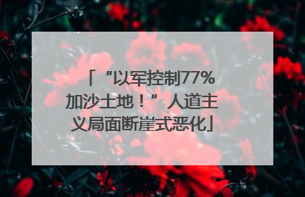 “以军控制77%加沙土地！”人道主义局面断崖式恶化