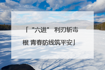 “六进” 利刃斩毒根 青春防线筑平安