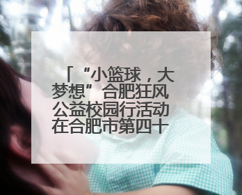 “小篮球，大梦想”合肥狂风公益校园行活动在合肥市第四十二中学南城分校圆满落幕