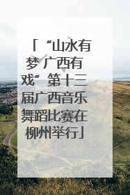 “山水有梦 广西有戏”第十三届广西音乐舞蹈比赛在柳州举行