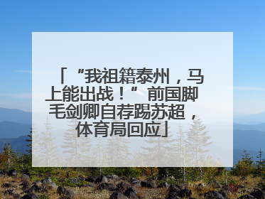 “我祖籍泰州，马上能出战！”前国脚毛剑卿自荐踢苏超，体育局回应