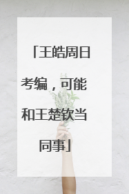 王皓周日考编，可能和王楚钦当同事