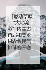 燃动草原 “大地流彩”内蒙古首届和美乡村农牧民气排球赛开赛