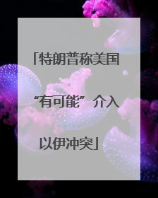 特朗普称美国“有可能”介入以伊冲突