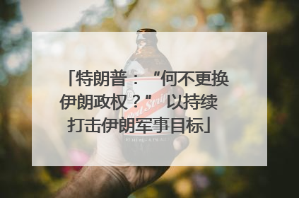 特朗普：“何不更换伊朗政权？” 以持续打击伊朗军事目标