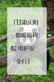 甘肃庆阳：情暖福利院 电护安全行