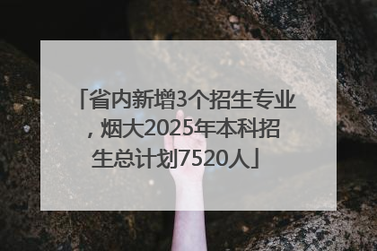 省内新增3个招生专业，烟大2025年本科招生总计划7520人