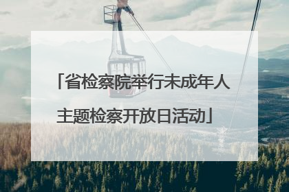 省检察院举行未成年人主题检察开放日活动