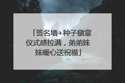 签名墙+种子徽章仪式感拉满，弟弟妹妹暖心送祝福