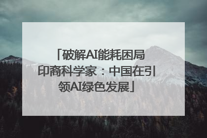 破解AI能耗困局 印裔科学家：中国在引领AI绿色发展