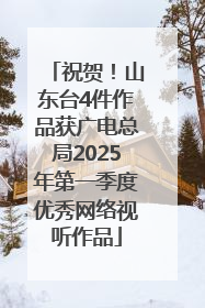 祝贺！山东台4件作品获广电总局2025年第一季度优秀网络视听作品