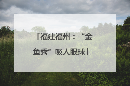 福建福州：“金鱼秀”吸人眼球