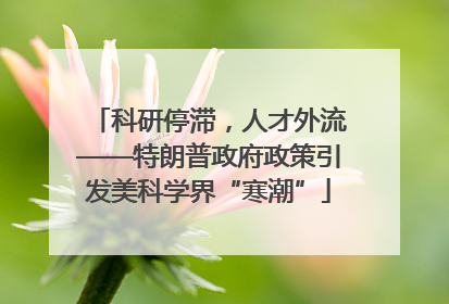 科研停滞，人才外流——特朗普政府政策引发美科学界“寒潮”