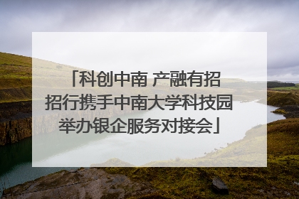 科创中南 产融有招 招行携手中南大学科技园举办银企服务对接会
