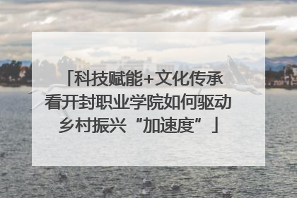 科技赋能+文化传承 看开封职业学院如何驱动乡村振兴“加速度”