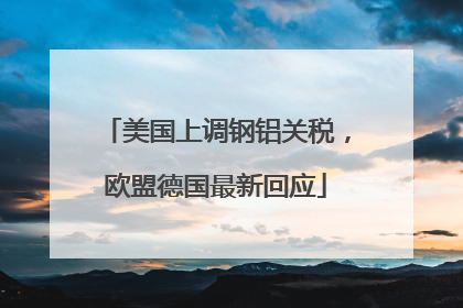 美国上调钢铝关税，欧盟德国最新回应