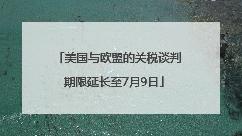 美国与欧盟的关税谈判期限延长至7月9日