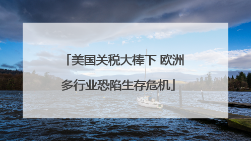 美国关税大棒下 欧洲多行业恐陷生存危机