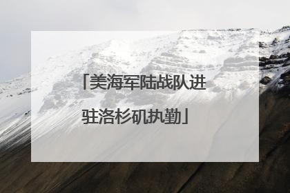 美海军陆战队进驻洛杉矶执勤