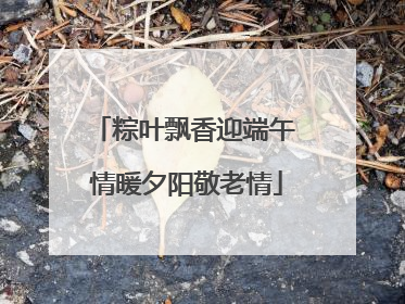 粽叶飘香迎端午 情暖夕阳敬老情