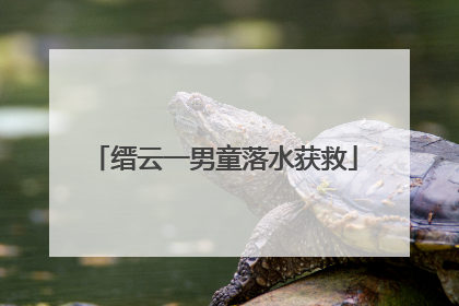 缙云一男童落水获救
