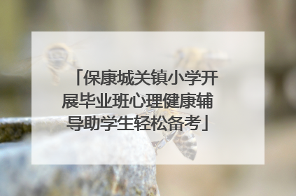 保康城关镇小学开展毕业班心理健康辅导助学生轻松备考