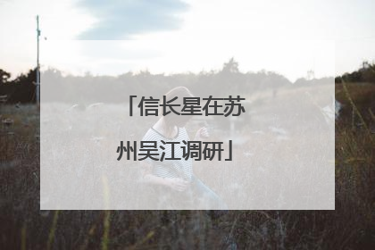 信长星在苏州吴江调研