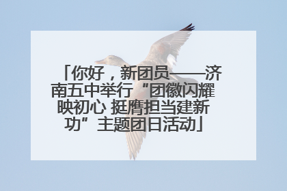 你好，新团员——济南五中举行“团徽闪耀映初心 挺膺担当建新功”主题团日活动