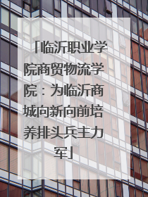 临沂职业学院商贸物流学院：为临沂商城向新向前培养排头兵主力军