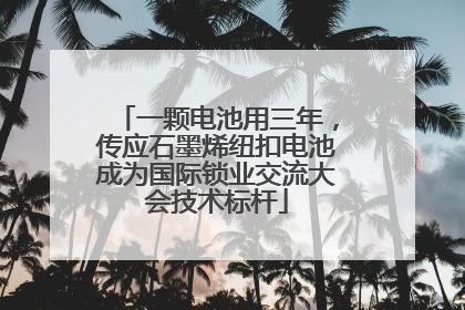 一颗电池用三年，传应石墨烯纽扣电池成为国际锁业交流大会技术标杆