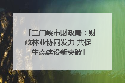 三门峡市财政局：财政林业协同发力 共促生态建设新突破