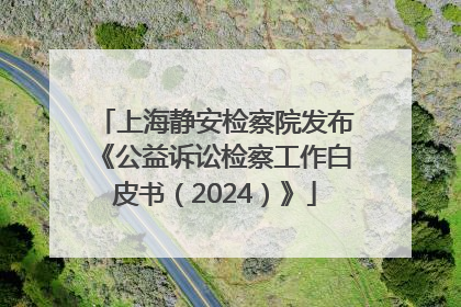 上海静安检察院发布《公益诉讼检察工作白皮书（2024）》