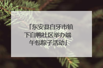 东安县白牙市镇下白鸭社区举办端午包粽子活动