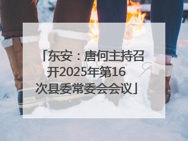 东安：唐何主持召开2025年第16次县委常委会会议