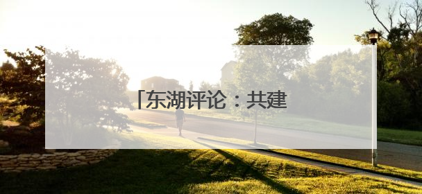 东湖评论：共建家园，思进图强