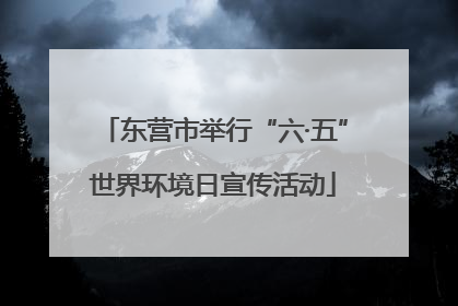 东营市举行“六·五”世界环境日宣传活动