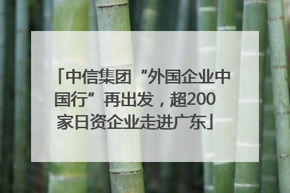 中信集团“外国企业中国行”再出发，超200家日资企业走进广东