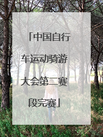 中国自行车运动骑游大会第二赛段完赛