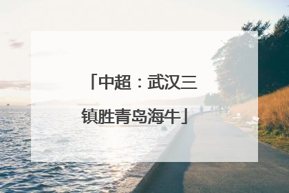 中超：武汉三镇胜青岛海牛