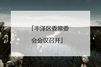 丰泽区委常委会会议召开