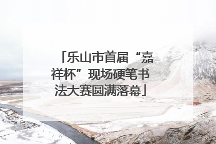 乐山市首届“嘉祥杯”现场硬笔书法大赛圆满落幕