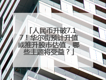 人民币升破7.17！华尔街预计升值或推升股市估值，哪些主题将受益？