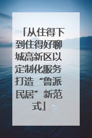 从住得下到住得好聊城高新区以定制化服务打造“鲁派民居”新范式