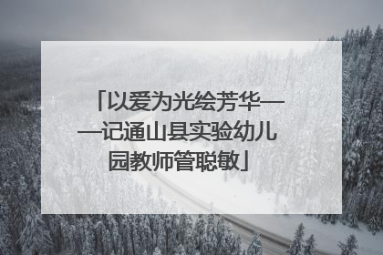 以爱为光绘芳华——记通山县实验幼儿园教师管聪敏